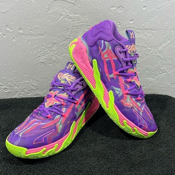 🔥🏀 PUMA x Lamelo Ball MB.03 "Toxic" NBA Basketball Shoes -RARE- Men Sz 10 - EU - Picture 1 of 15